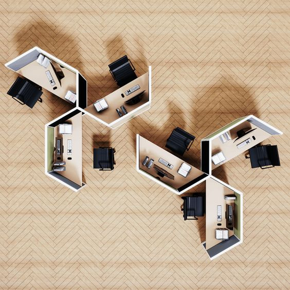 Contemporary open-plan office interior