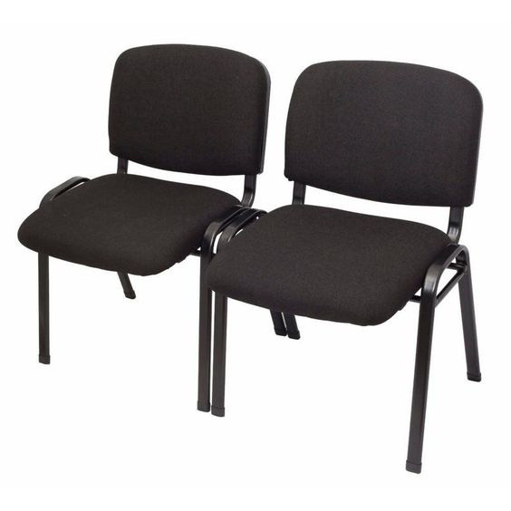 Modern black waiting chairs